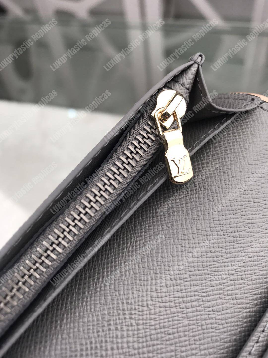 LV Brazza Wallet Monogram Titanium Gray