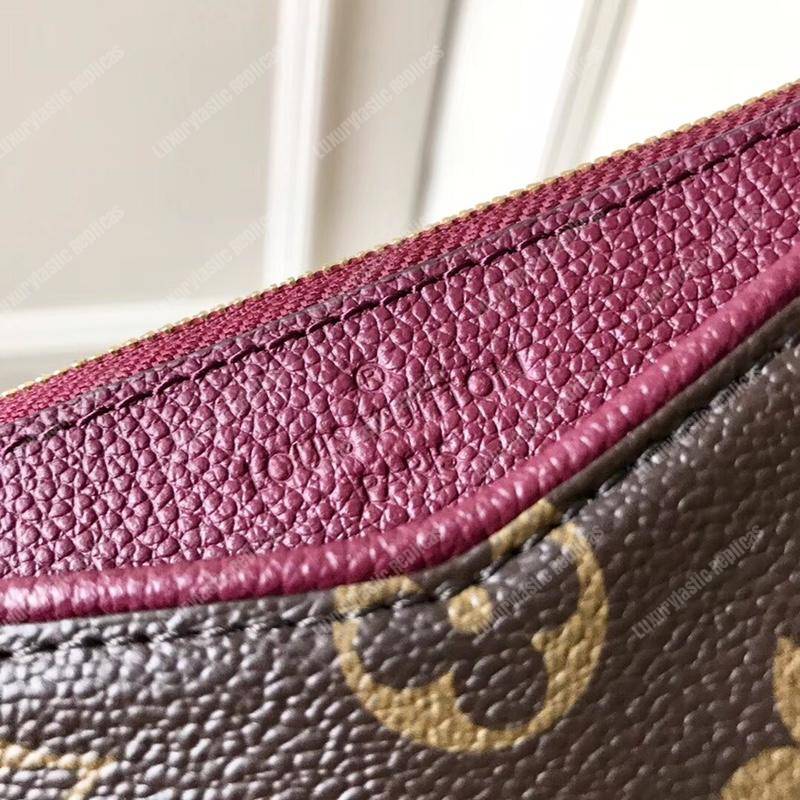 LV Pallas Clutch Bag Monogram Raisin
