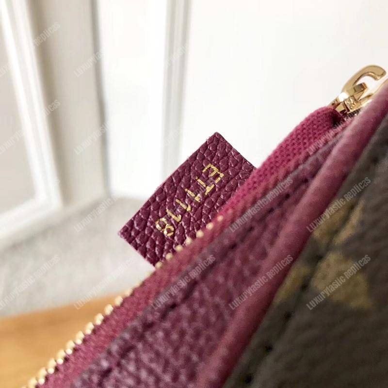 LV Pallas Clutch Bag Monogram Raisin