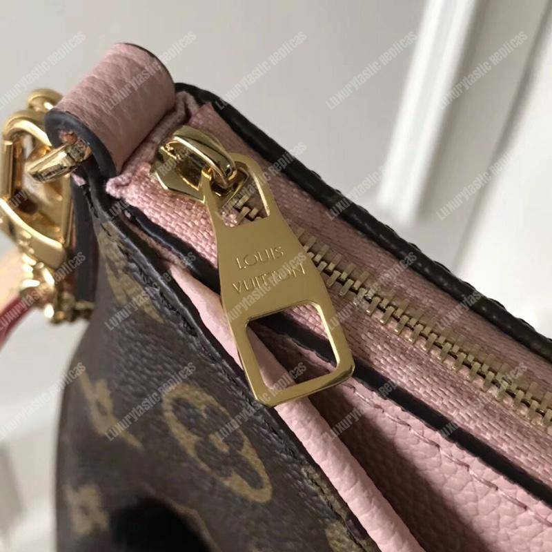 LV Pallas Clutch Bag Monogram Rose Poudre