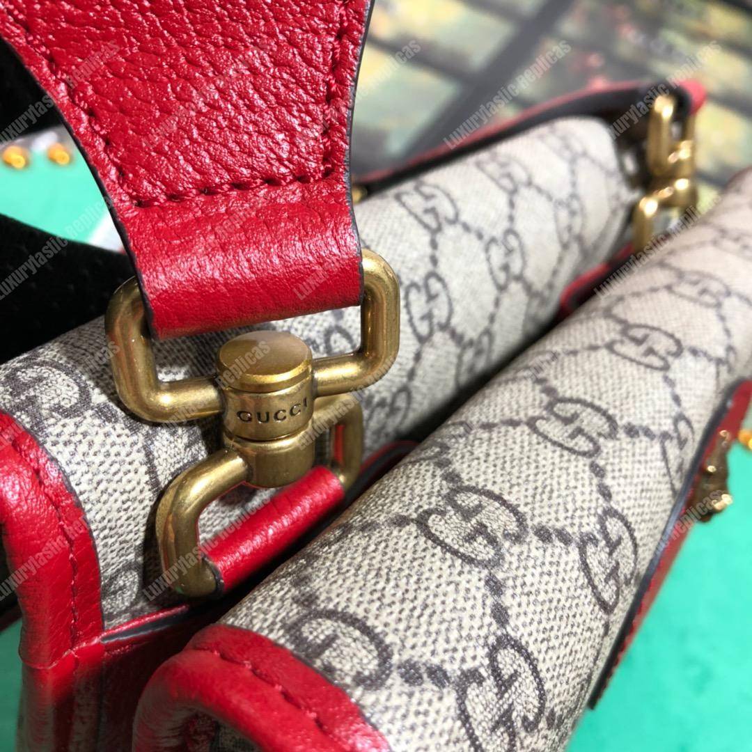 G*u*i neo vintage messenger small bag red trim