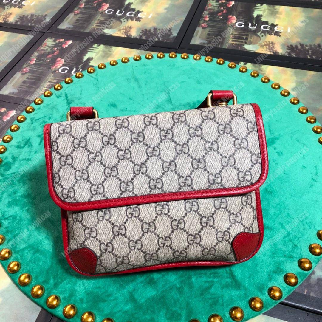 G*u*i neo vintage messenger small bag red trim