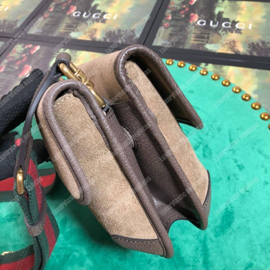 G*u*i neo vintage messenger small bag gray suede