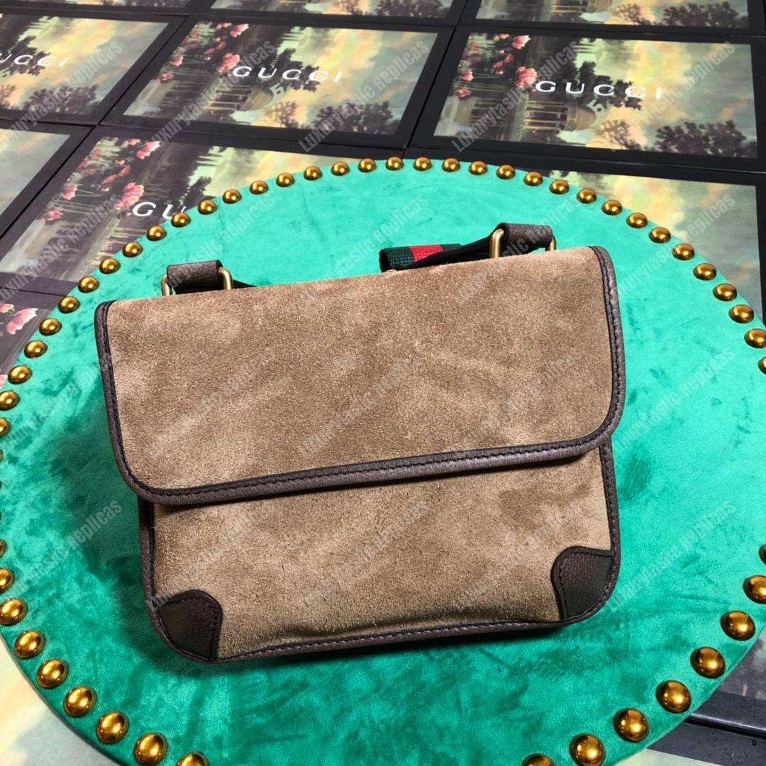G*u*i neo vintage messenger small bag gray suede