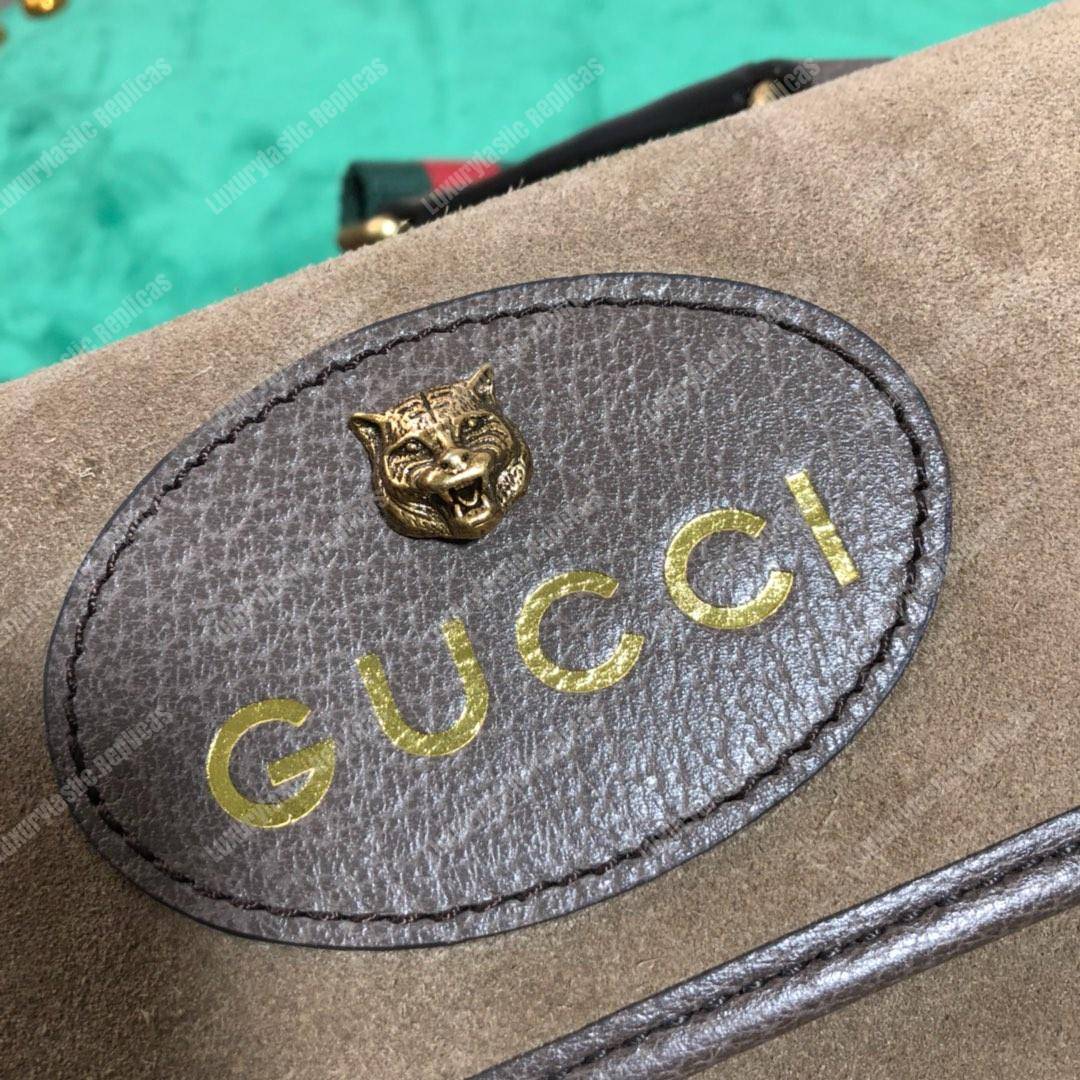 G*u*i neo vintage messenger small bag gray suede