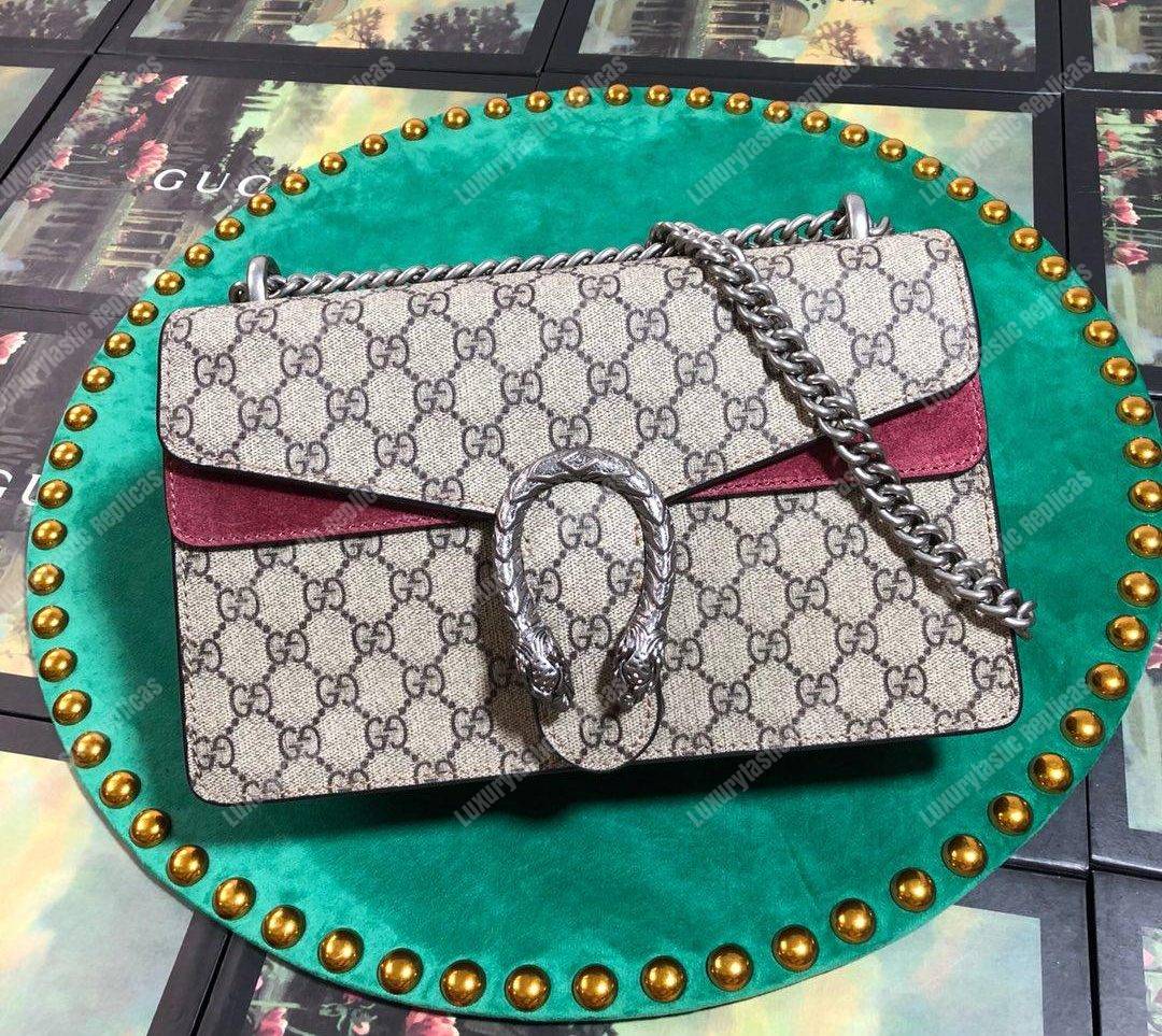 G*u*i dionysus small gg shoulder bag beige pink