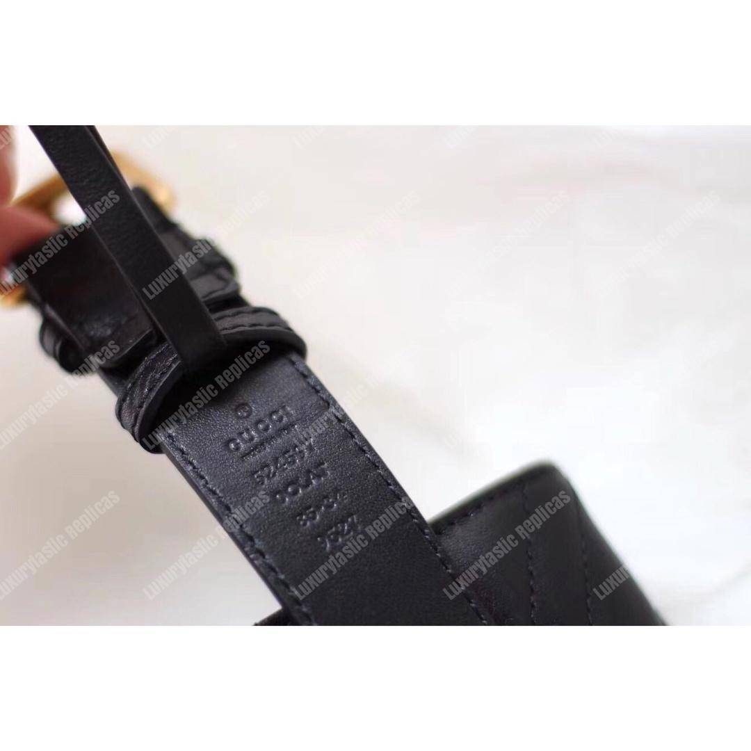G*u*i gg marmont matelassé belt bag black