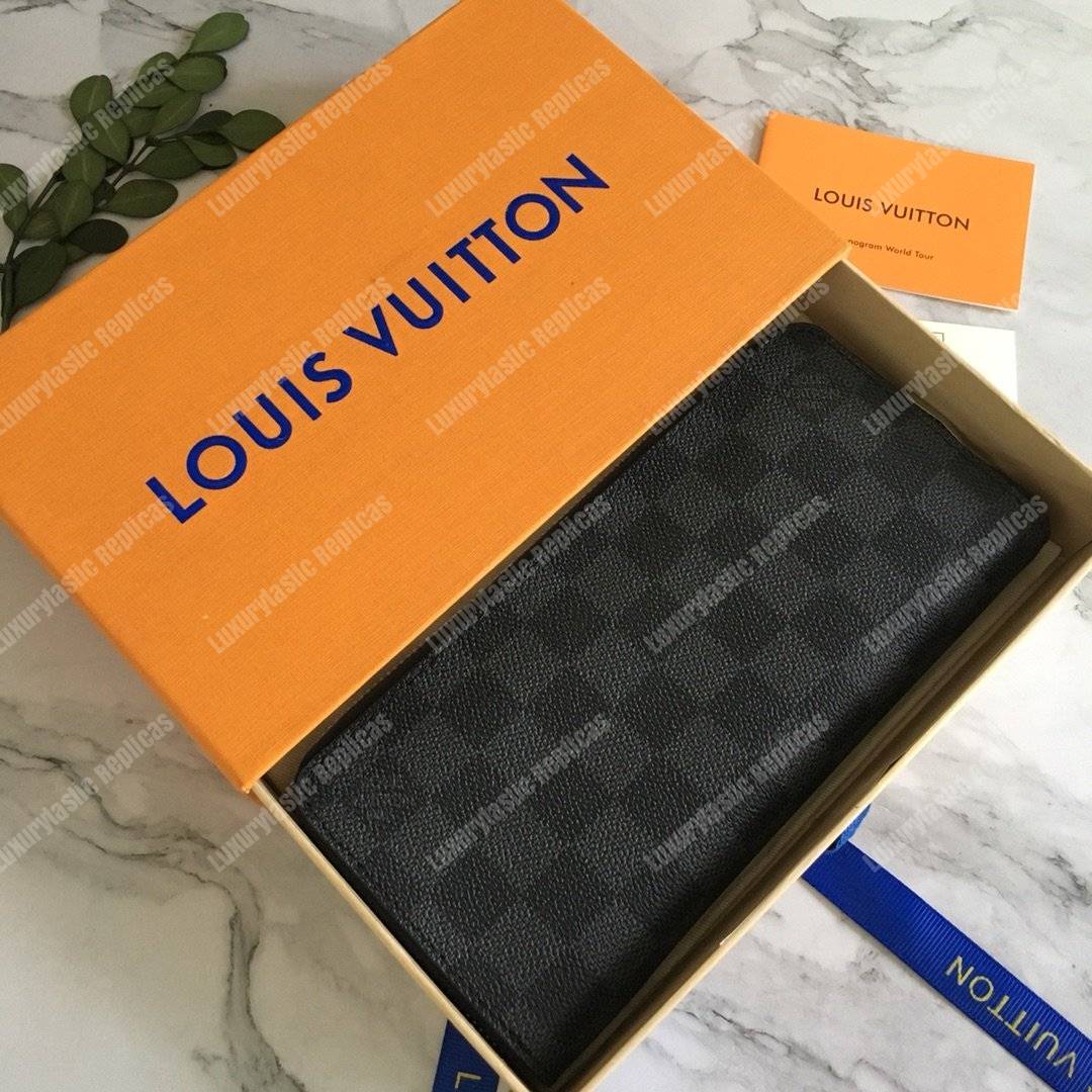 LV Zippy Wallet Vertical Damier Graphite