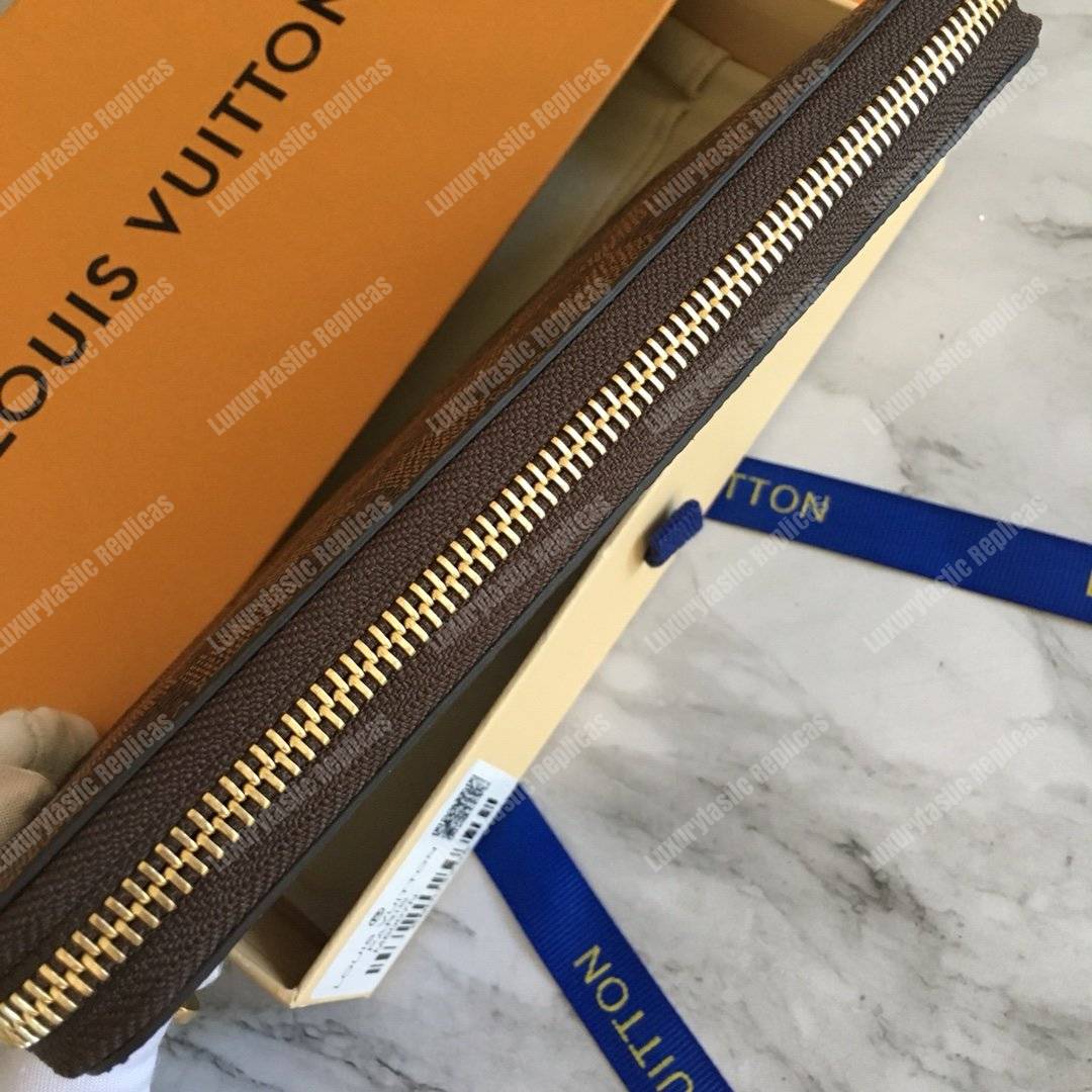 LV Zippy Wallet Damier Ebene Brown