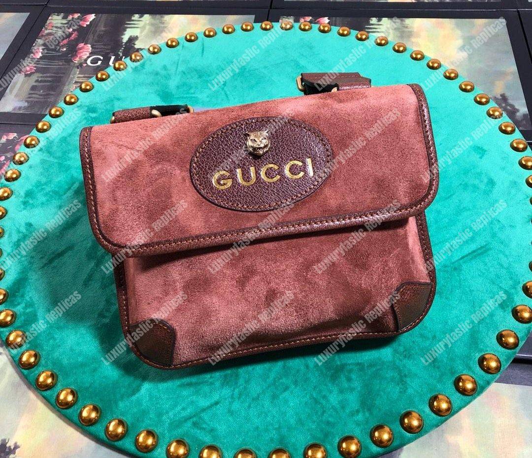 G*u*i neo vintage messenger small bag brown suede