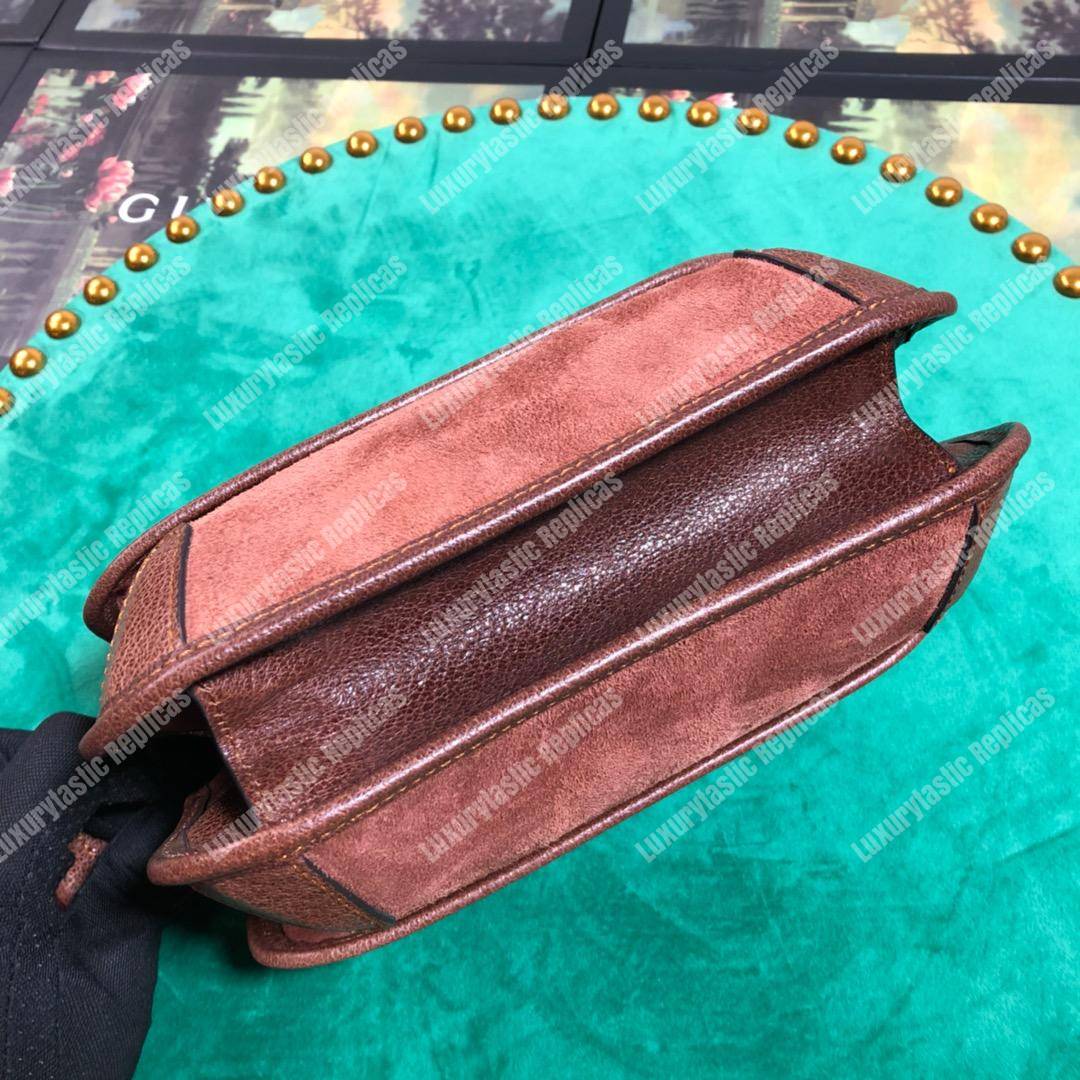 G*u*i neo vintage messenger small bag brown suede