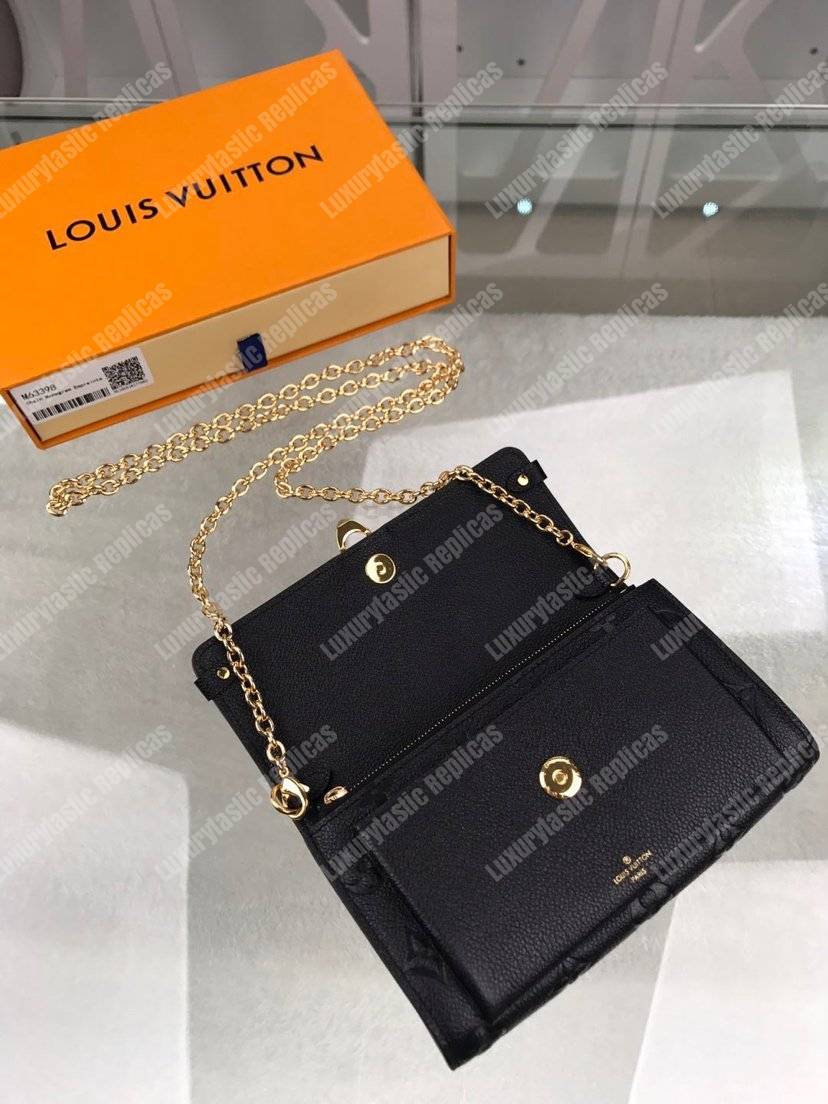 LV Vavin Chain Wallet Monogram Empreinte Noir