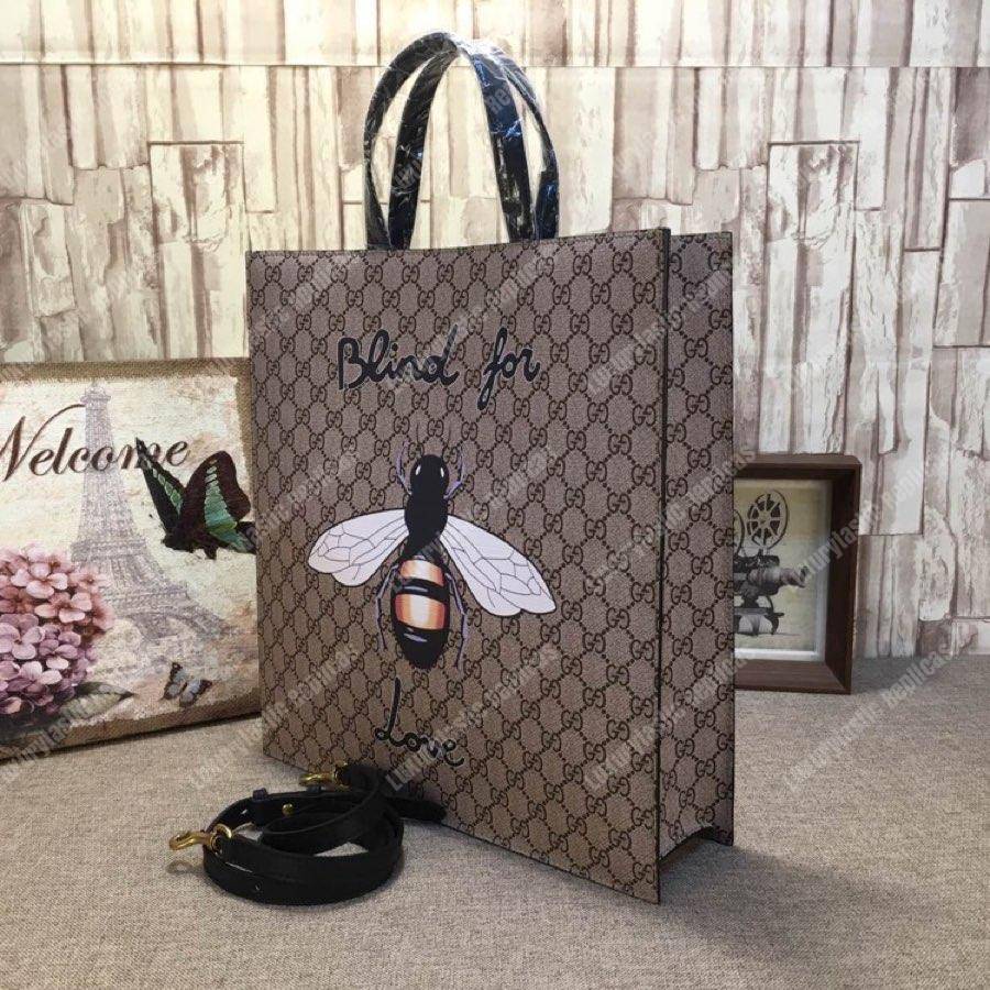 G*u*i bee print soft gg sup*e tote