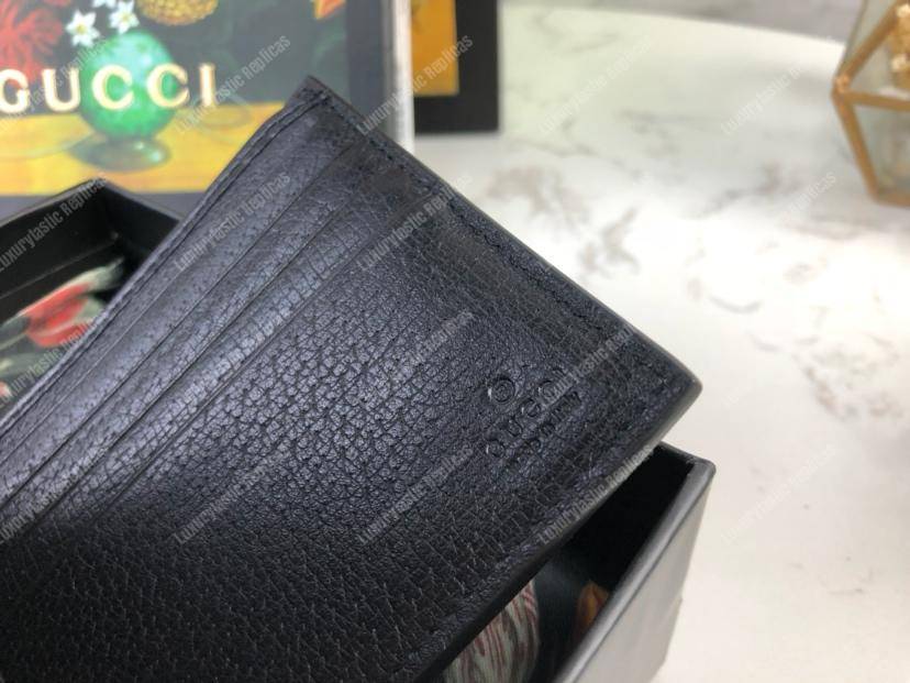 G*u*i gg marmont leather bi-fold wallet black