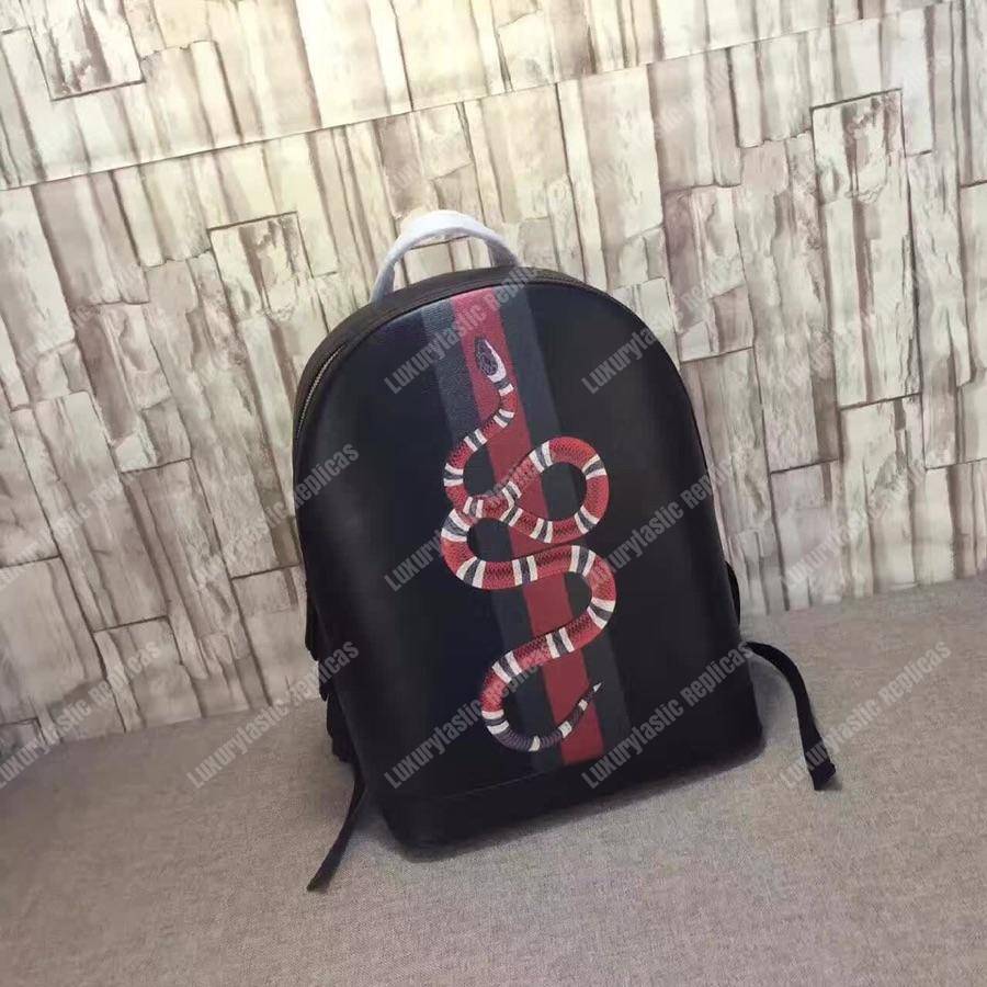 G*u*i kingsnake print leather backpack black