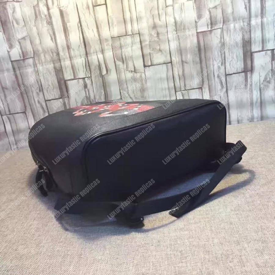 G*u*i kingsnake print leather backpack black