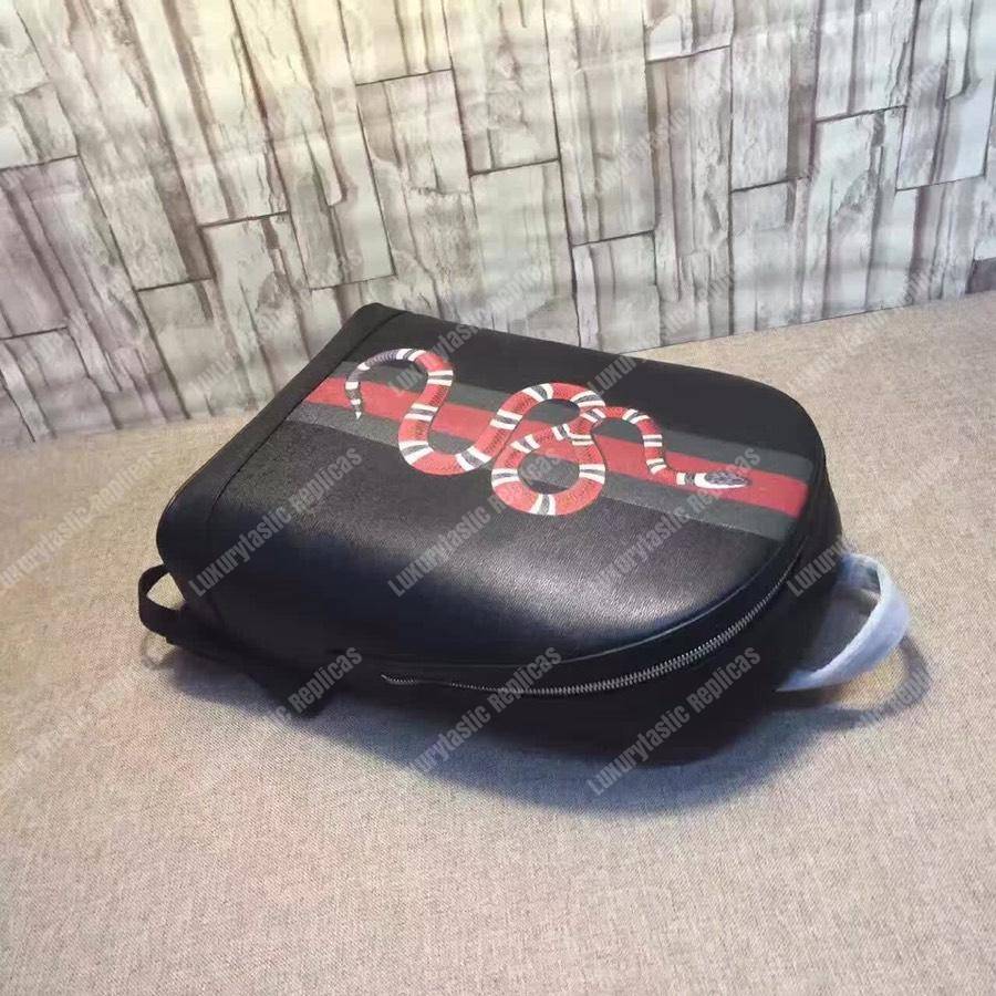 G*u*i kingsnake print leather backpack black