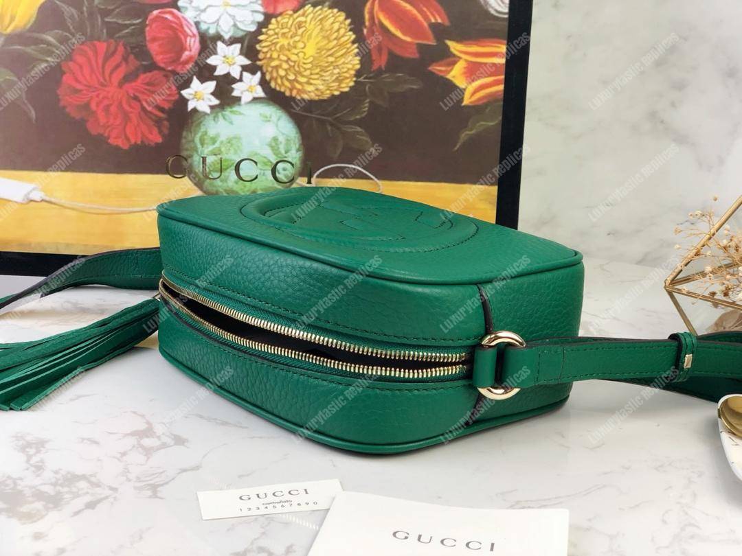 G*u*i soho small leather disco bag green