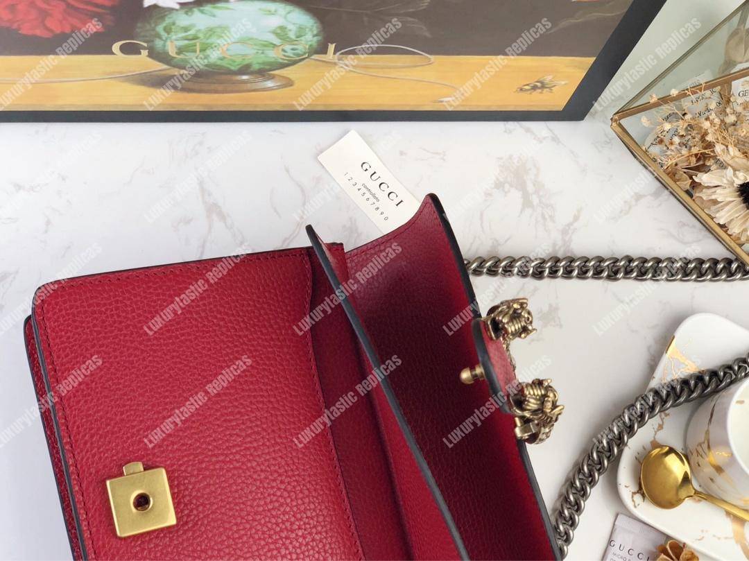 G*u*i dionysus leather mini bag hibiscus red