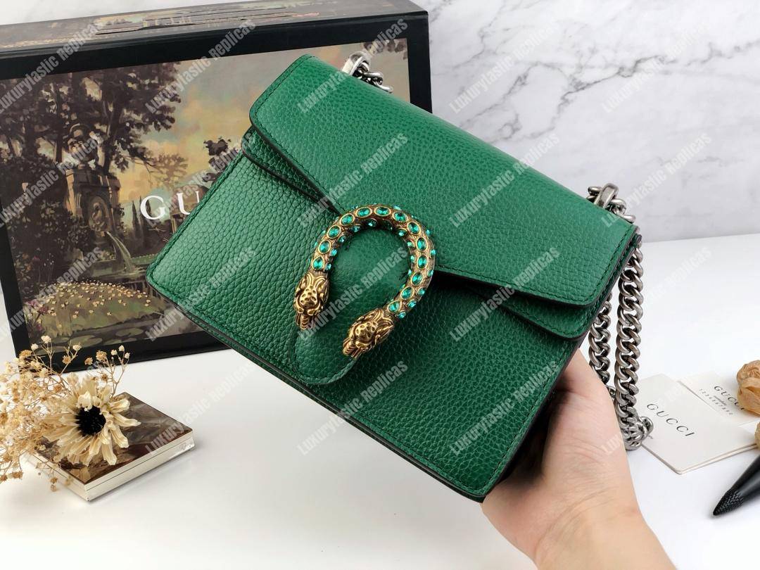 G*u*i dionysus leather mini bag green