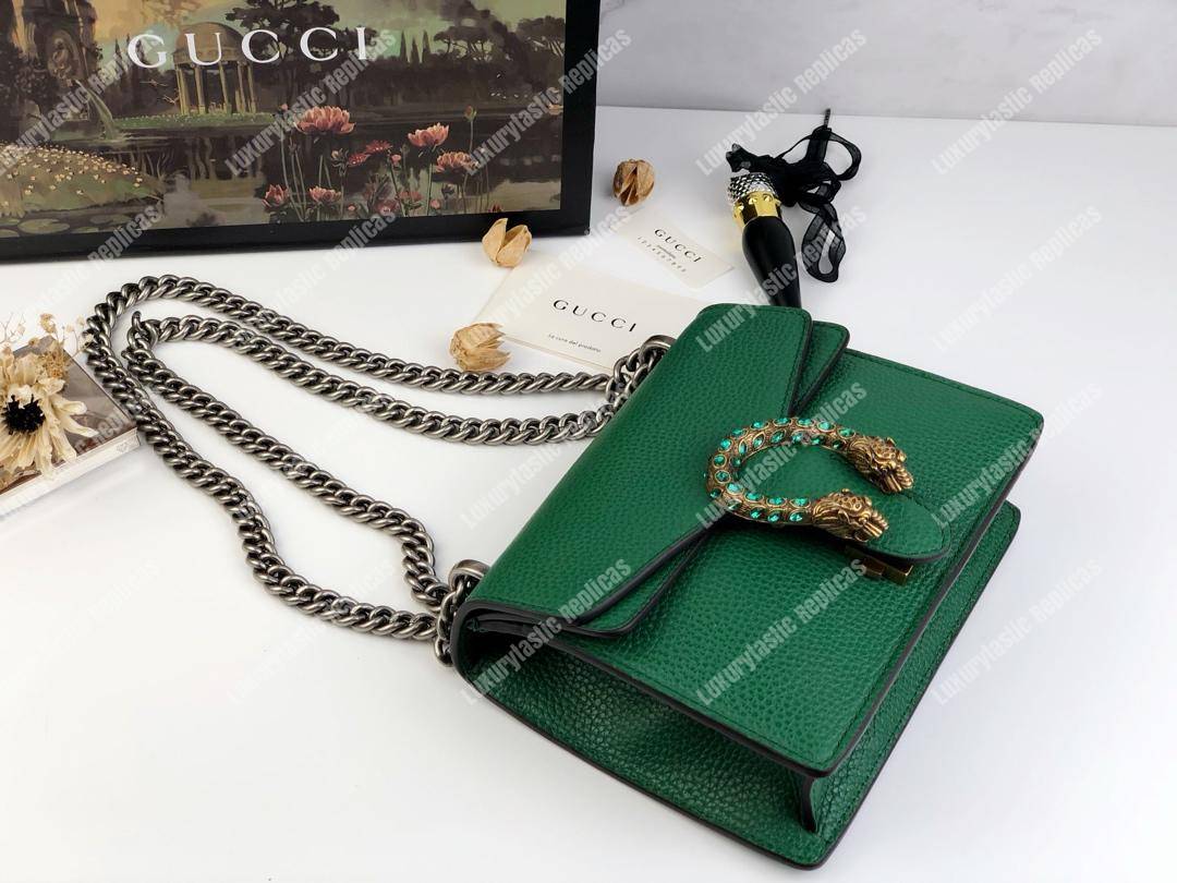 G*u*i dionysus leather mini bag green