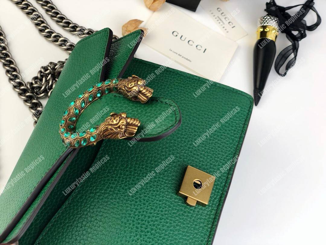 G*u*i dionysus leather mini bag green