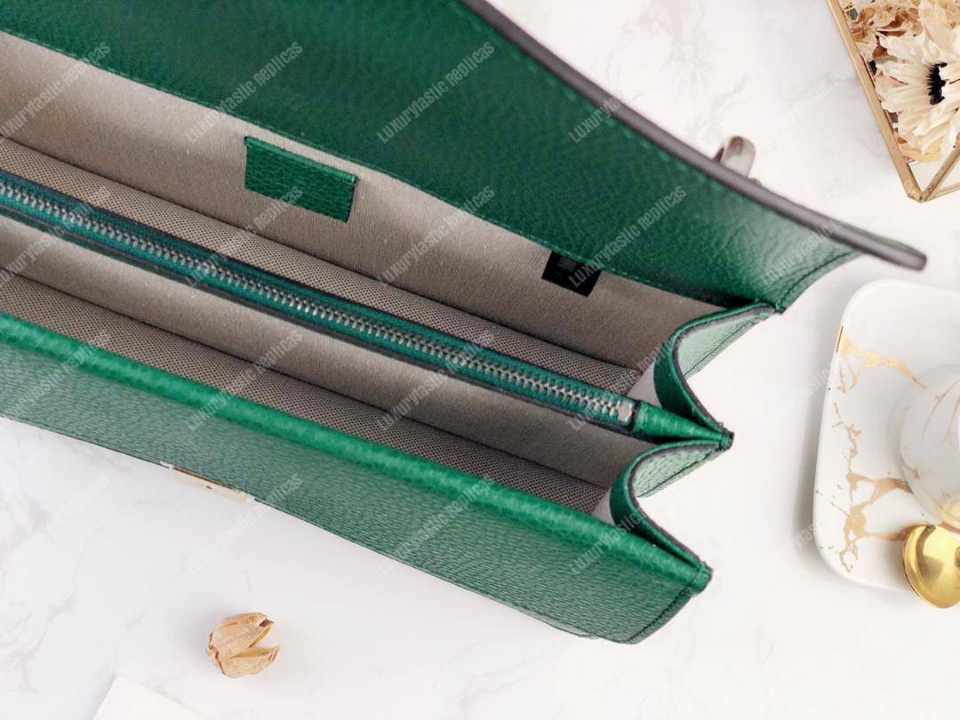 G*u*i dionysus small shoulder bag green leather