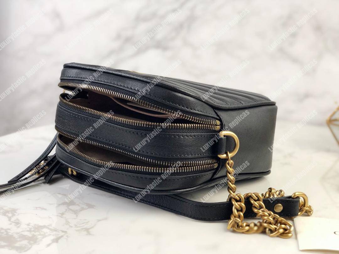 G*u*i gg marmont mini shoulder bag black