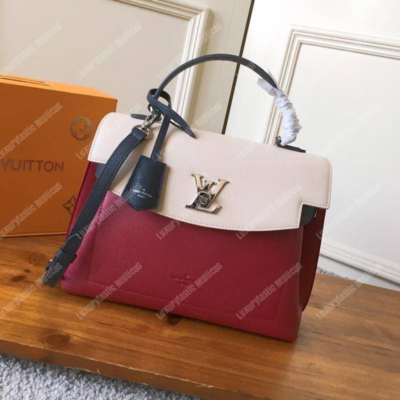LV Lockme Ever MM Lie De Vin Etain Creme