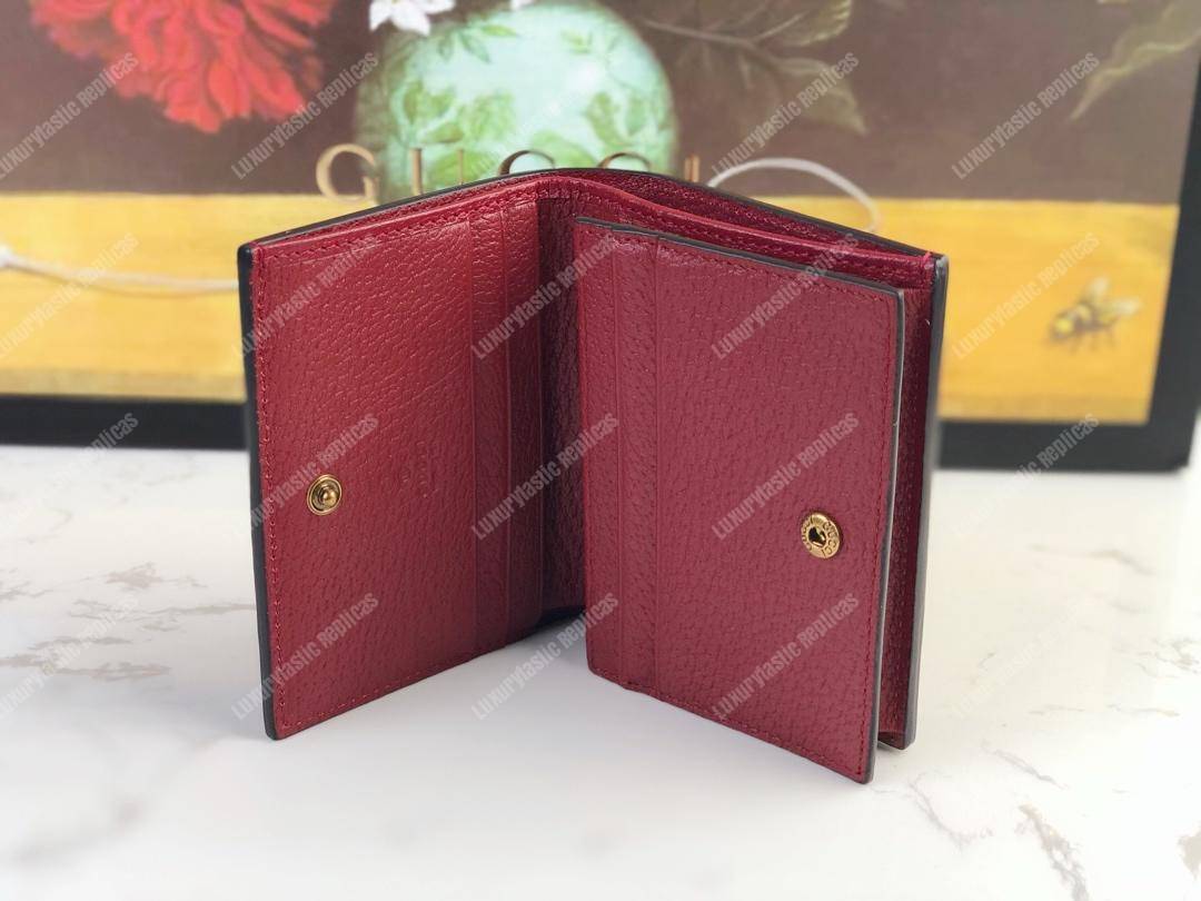 G*u*i queen margaret gg sup*e card case wallet red