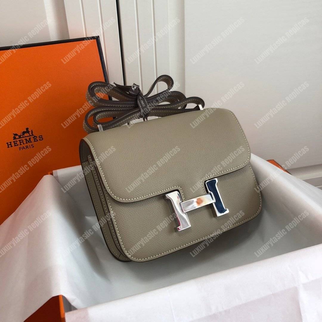 H**mes constance 18 bag epsom etain palladium hardware
