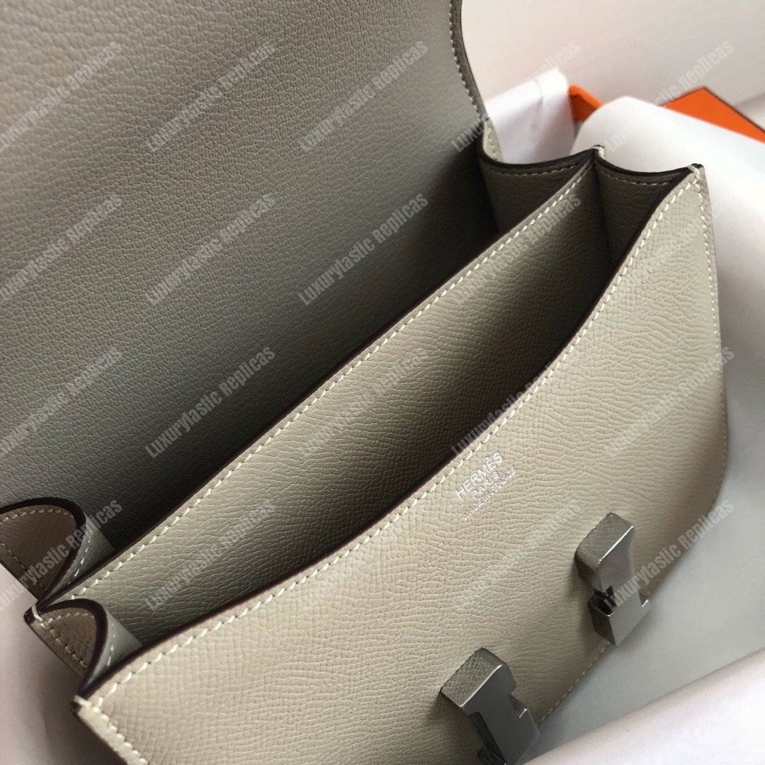 H**mes constance 18 bag epsom etain palladium hardware