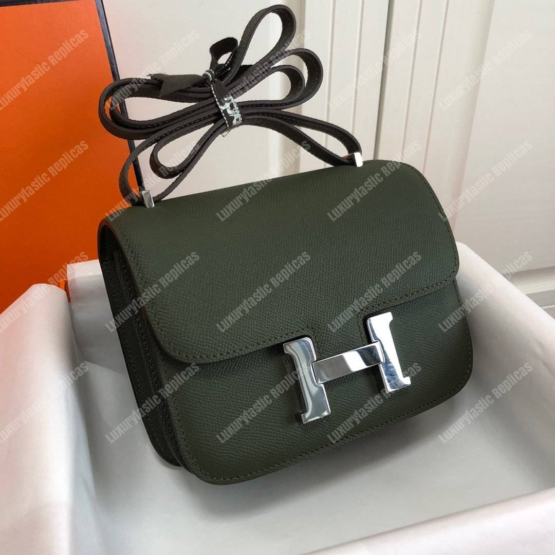 H**mes constance 24 bag epsom vert anglais palladium hardware