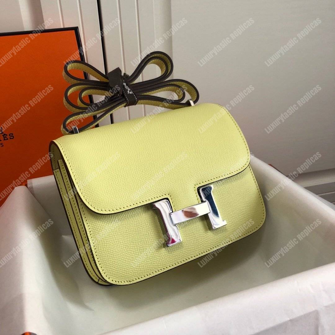 H**mes constance 18 bag epsom jaune poussin palladium hardware