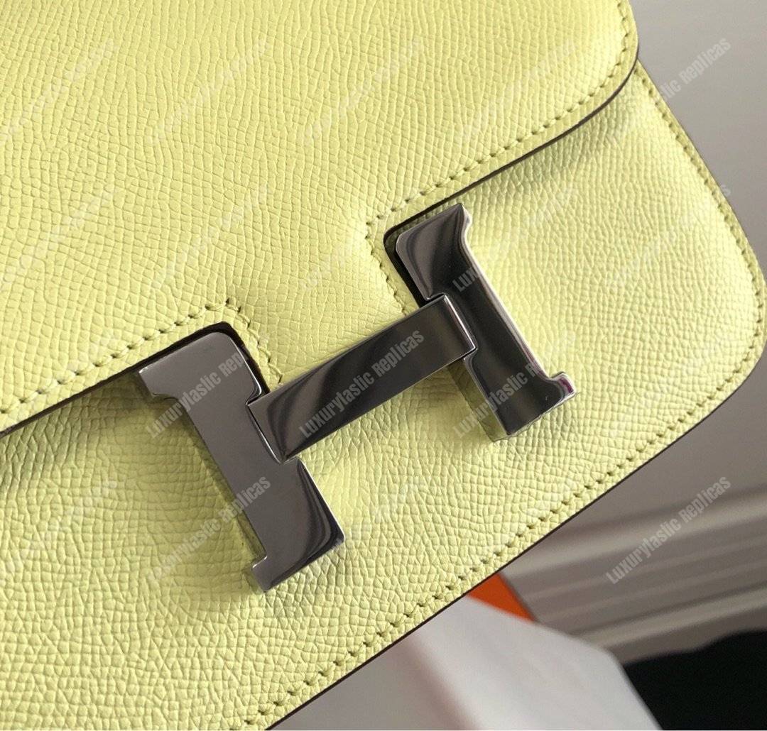 H**mes constance 18 bag epsom jaune poussin palladium hardware