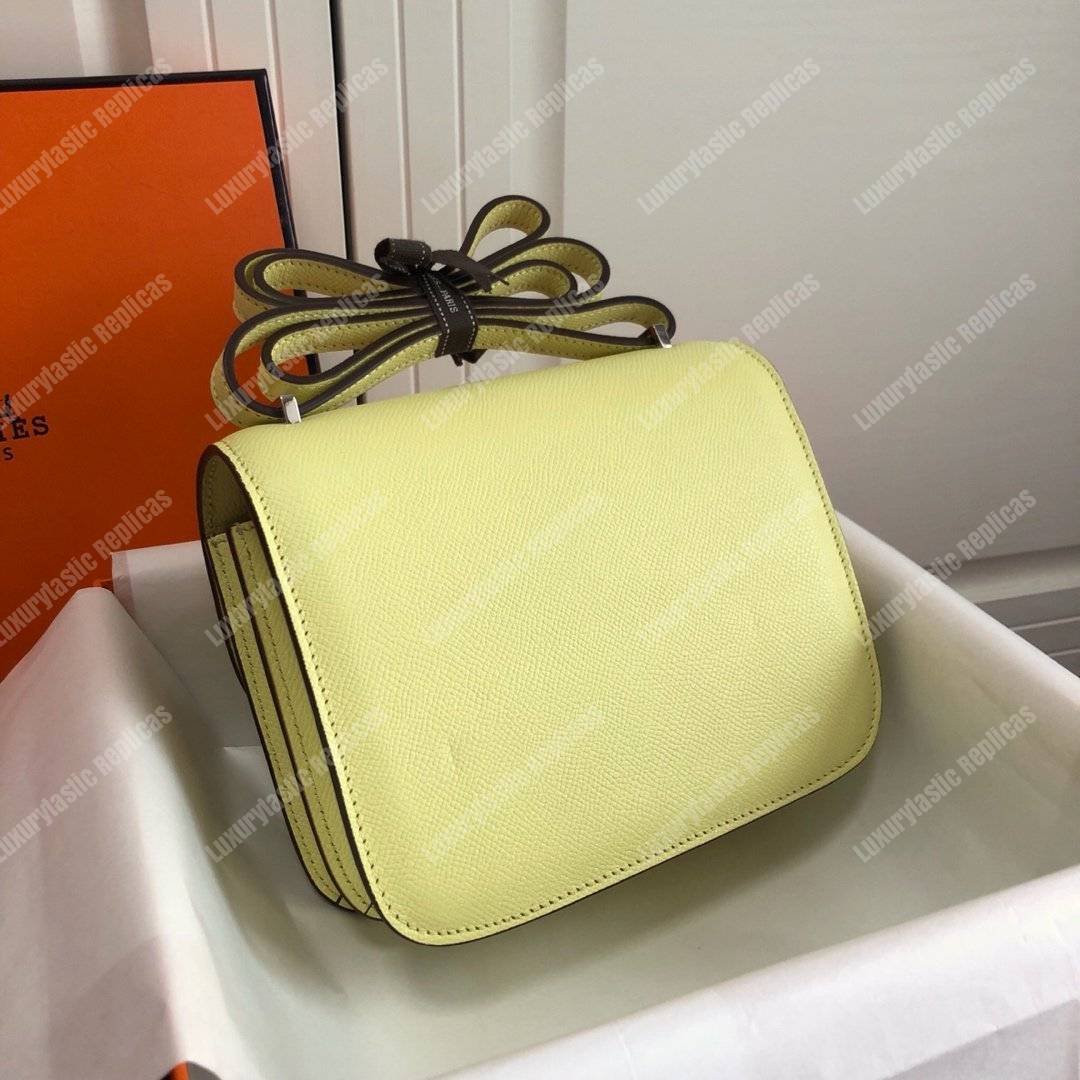 H**mes constance 18 bag epsom jaune poussin palladium hardware