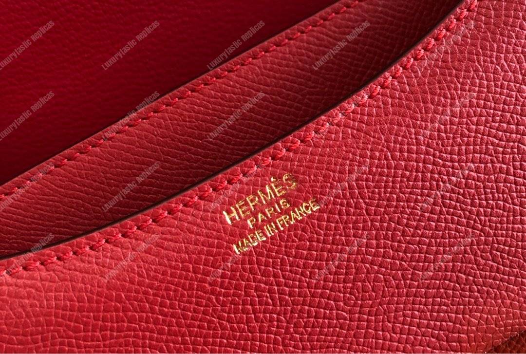 H**mes constance 24 bag epsom rouge red gold hardware