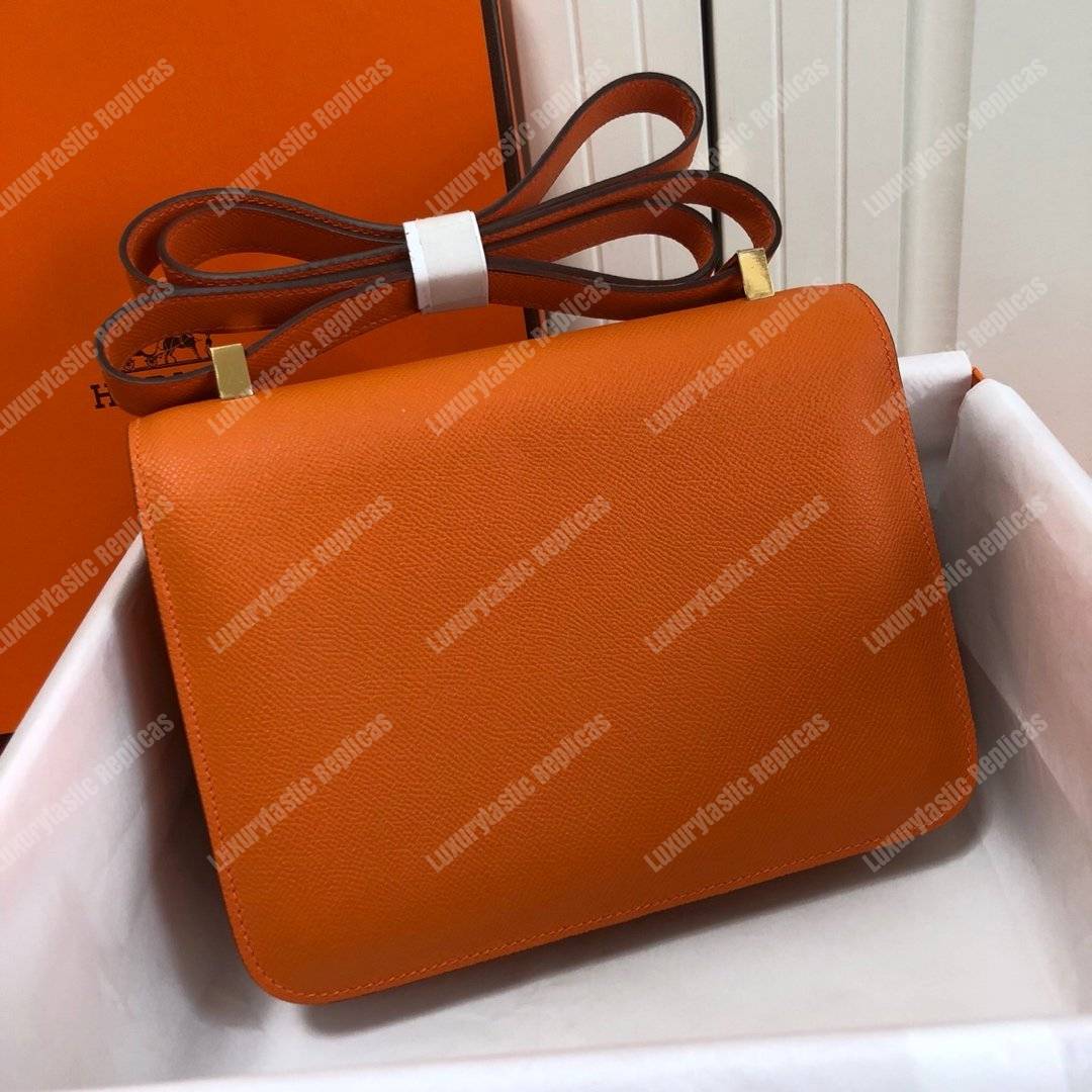 H**mes constance 24 bag epsom orange gold hardware