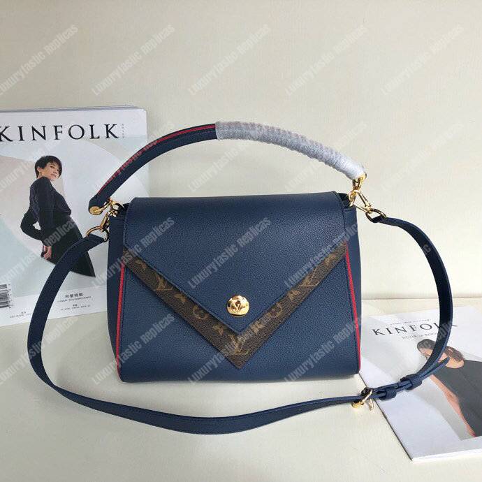LV Double V Handbag Bleu Marine