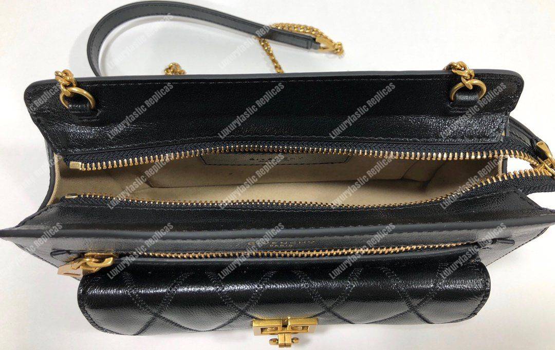 Givenchy Diamond Quilted Leather Crossbody Bag Black