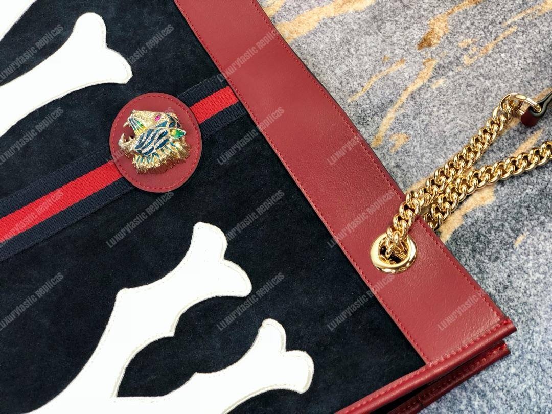G*u*i rajah large tote with ny yankees patch