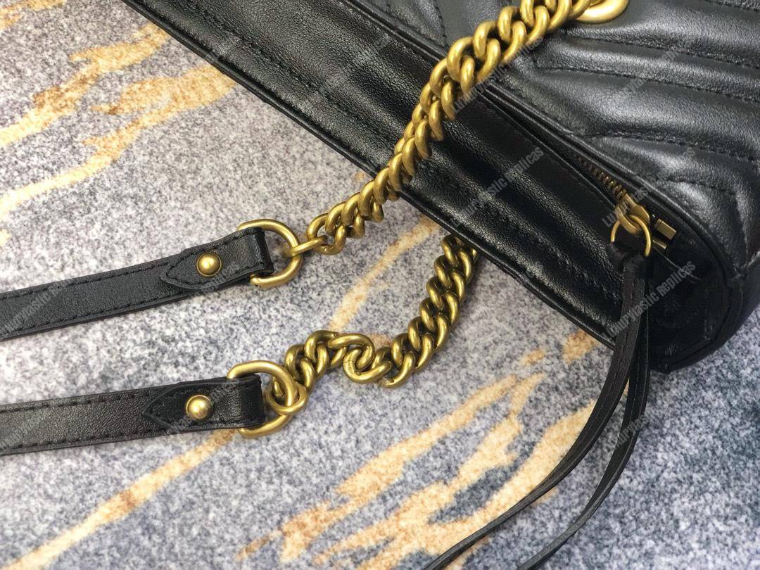 G*u*i gg marmont matelassé medium tote bag black pre-fall 2018