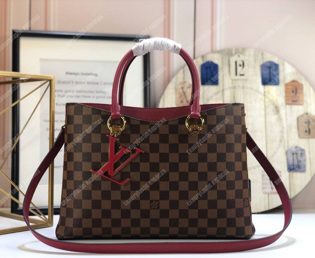 LV Riverside Damier Ebene Lie de Vin