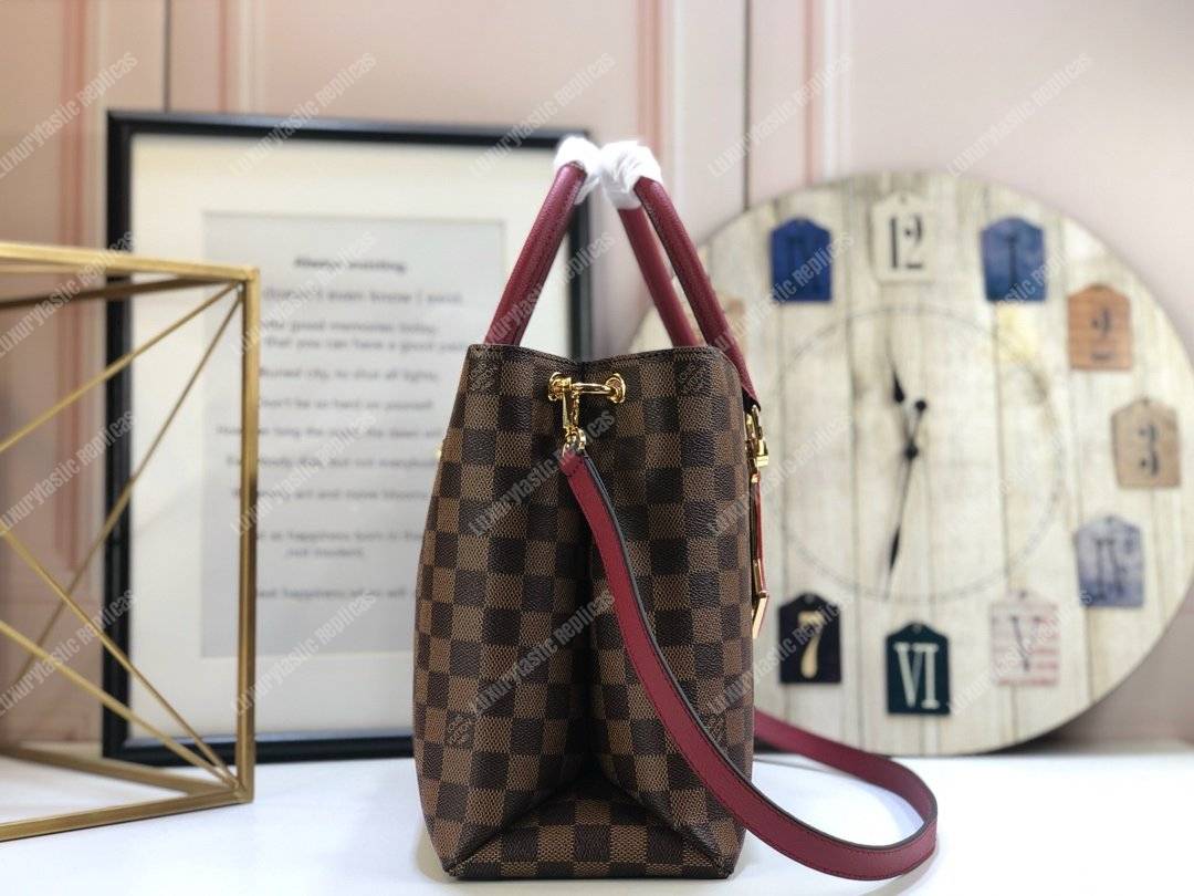 LV Riverside Damier Ebene Lie de Vin