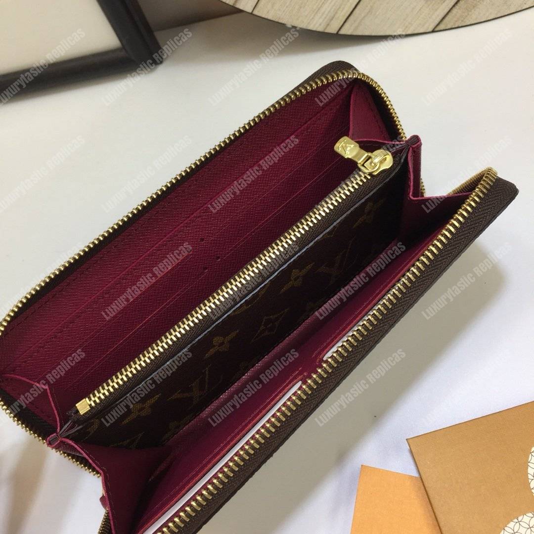 LV Clemence Wallet Monogram Fuchsia