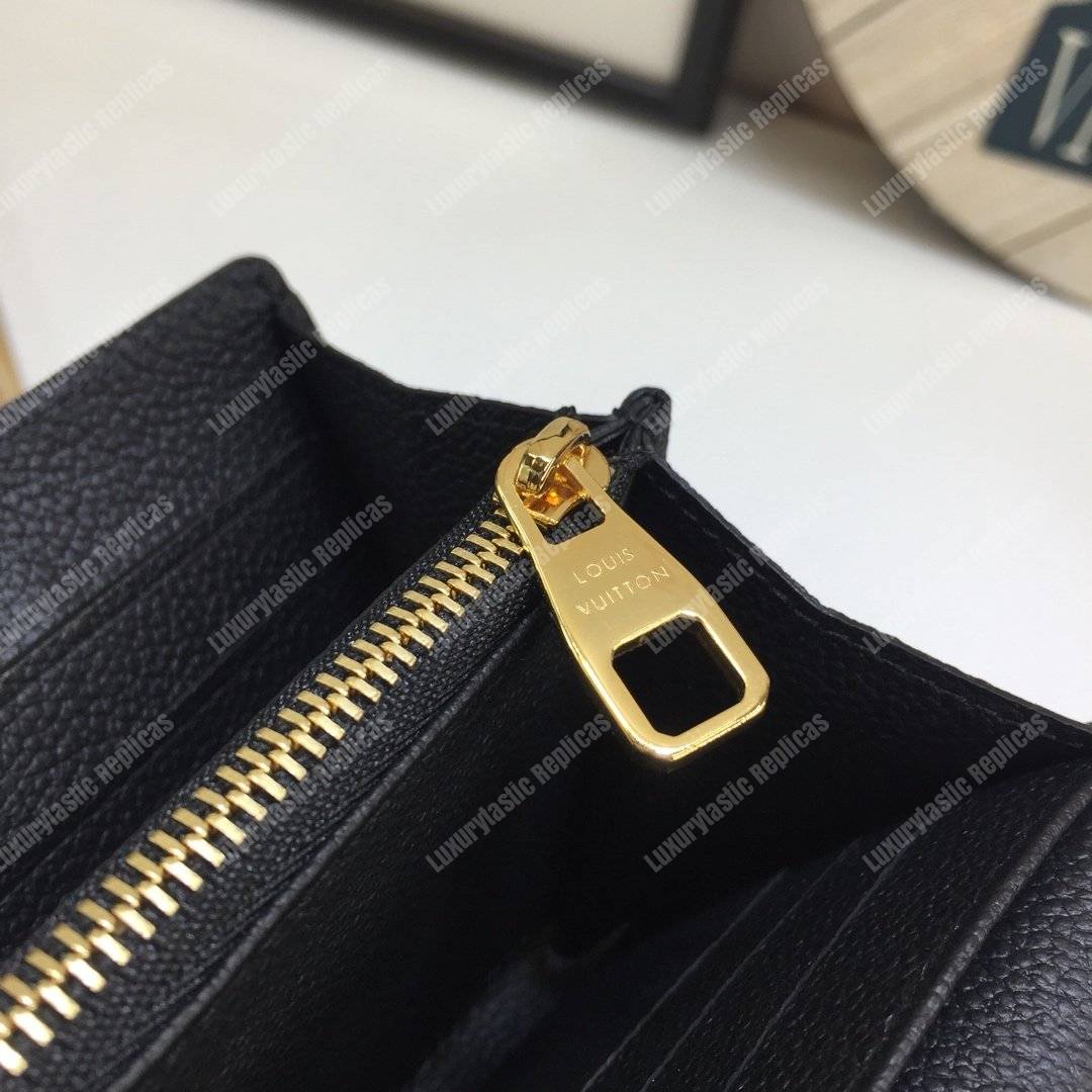 LV Sarah Wallet Monogram Empreinte Leather Black