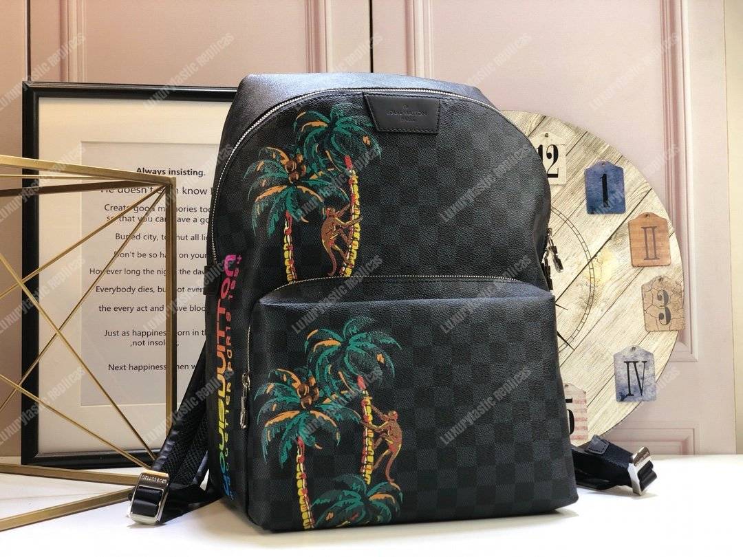 LV Discovery Backpack PM Damier Cobalt Canvas