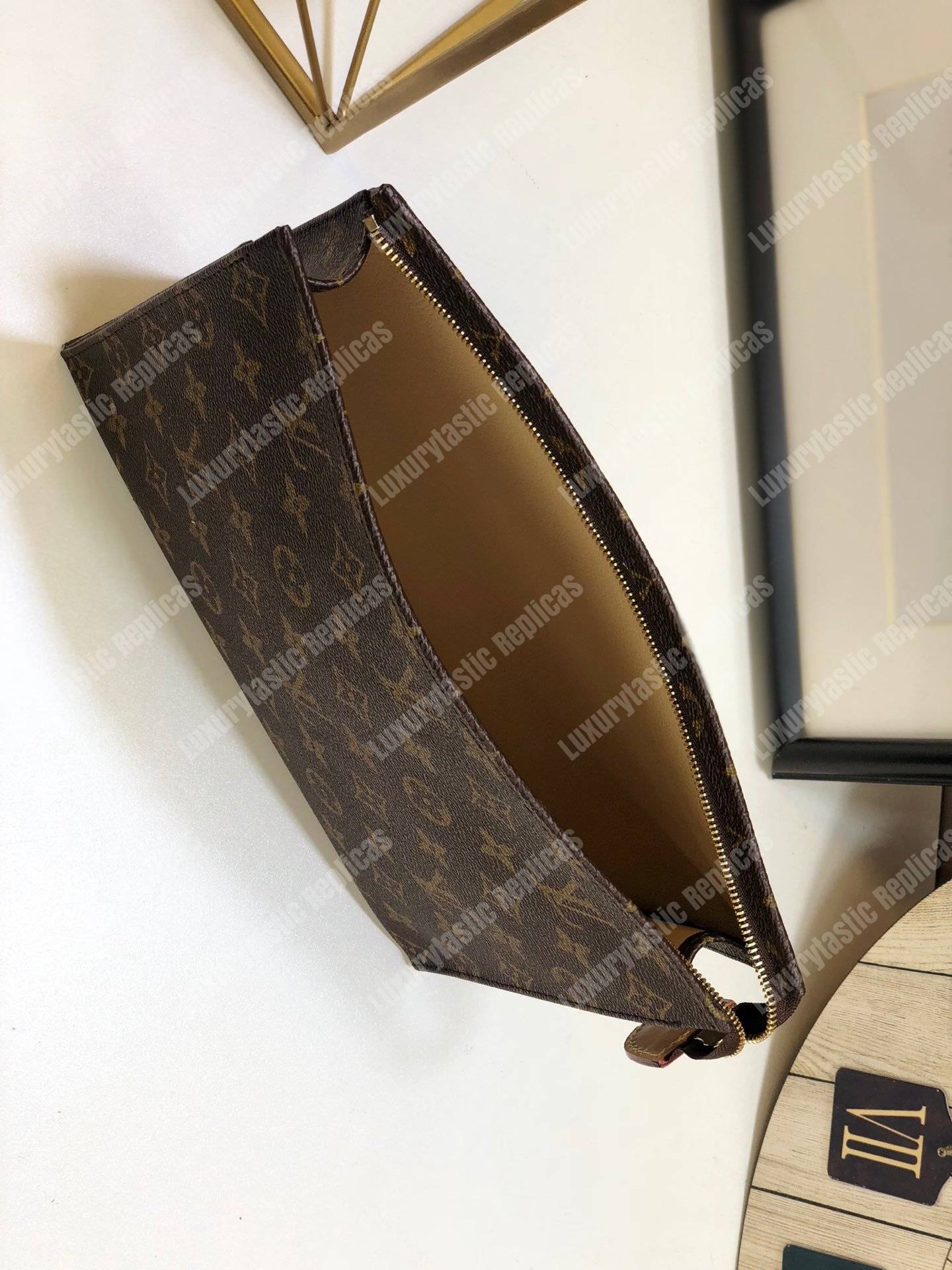 LV Toiletry Pouch 26 Monogram Brown