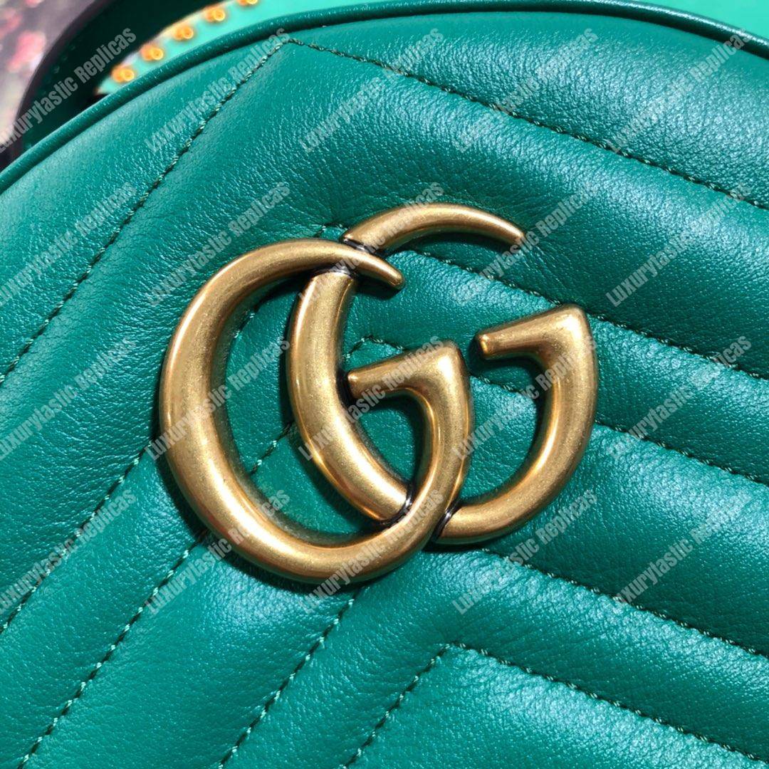 G*u*i gg marmont quilted leather backpack green