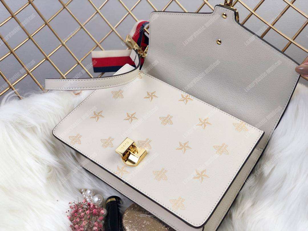 G*u*i sylvie bee star small shoulder bag white
